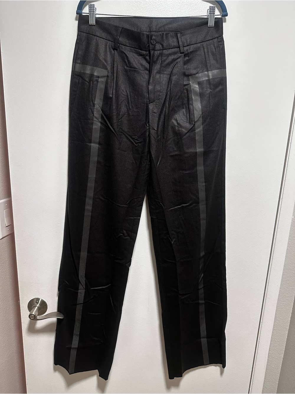 Emporio Armani Black Dress Pants with Side Stripe